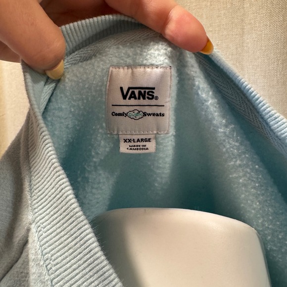 Vans Comfy Sweats XX-Large Crew Neck Pullover Sweatshirt Casual Light Blue - Picture 5 of 6